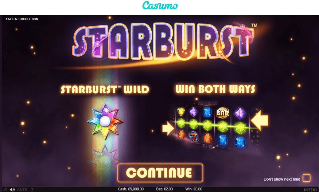 Starburst hos Casumo