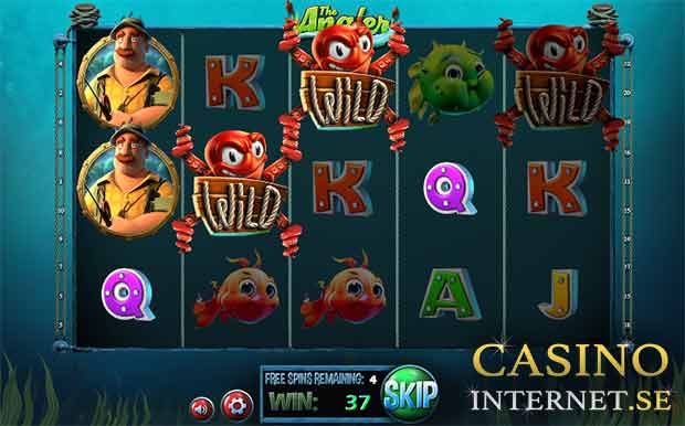 the angler slot free spins betsoft